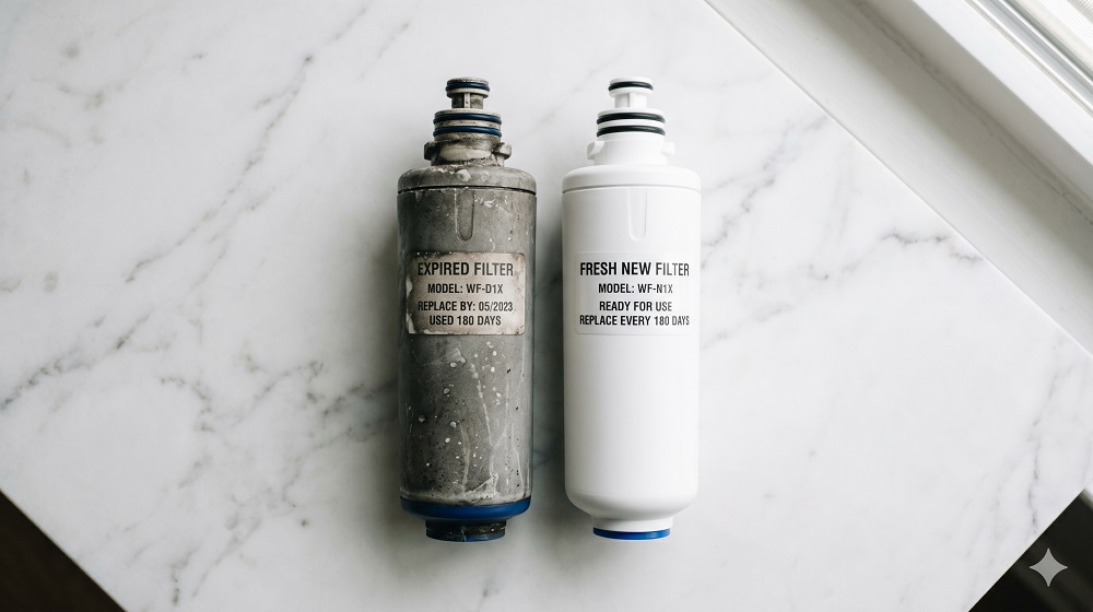 Step-by-step refrigerator water filter replacement process. How to replace a refrigerator water filter