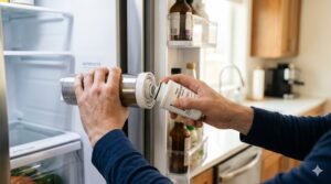 Step-by-step refrigerator water filter replacement process. How to replace a refrigerator water filter