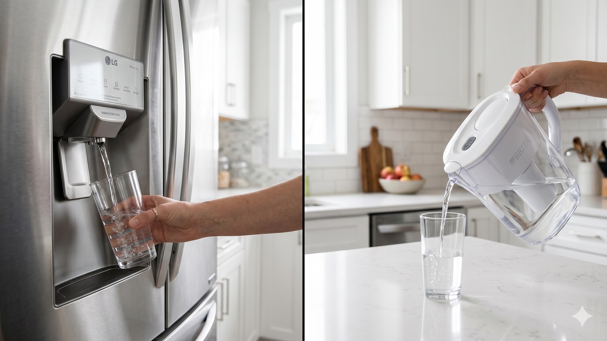 Refrigerator water filter vs pitcher filter comparison