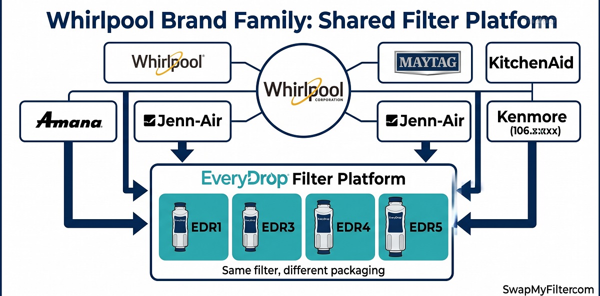 Whirlpool and Maytag shared EveryDrop water filter platform